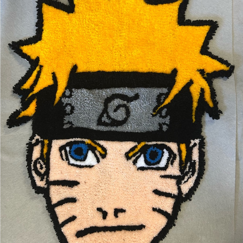 Anime Character Rug with Yellow and Black Design